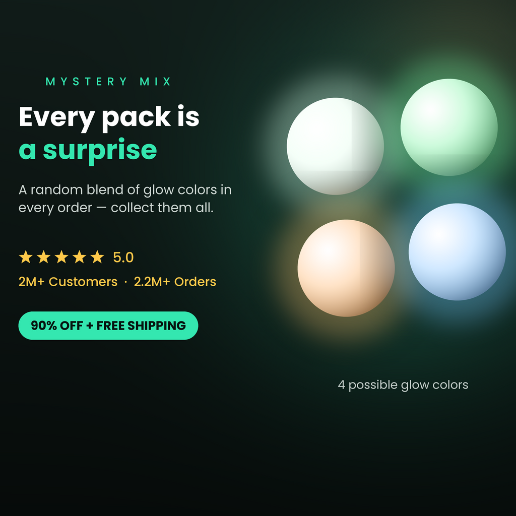 StickyGlow™ Balls — Glow-in-the-Dark Ceiling Toss Toy
